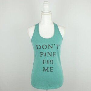 The North Face Women's Small Green Graphic Scoop Neck Racerback Tank Top